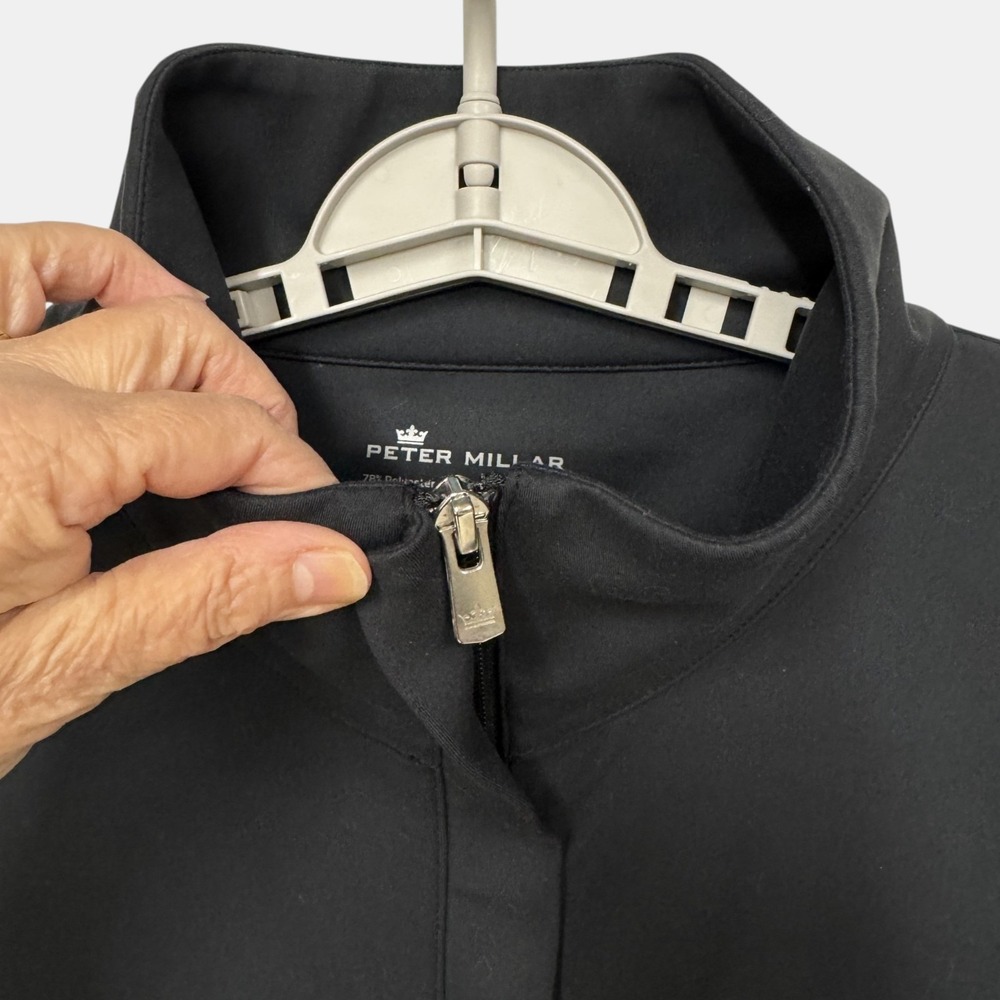 Peter Millar Black Women's Golf Jacket, Size Large, Full Zip "Go Anywhere" - Picture 3 of 16